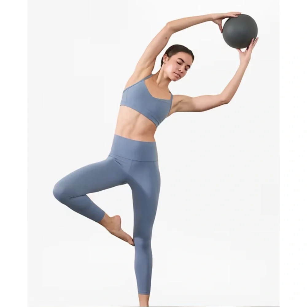 Athleta Salutation Stash High Rise 7/8 Legging Shadow Blue Size Large - Picture 1 of 11